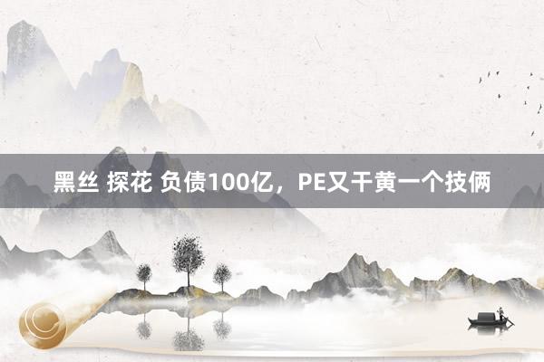 黑丝 探花 负债100亿，PE又干黄一个技俩