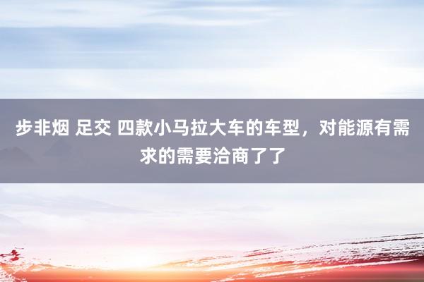 步非烟 足交 四款小马拉大车的车型，对能源有需求的需要洽商了了